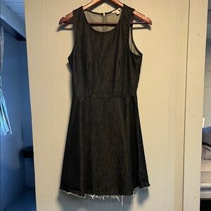 GAP ‘True Black’ Sleeveless ‘1969 Dot Denim’ Mini Dress Small Size 4